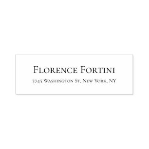 Plain Modern Black & White Minimalist Simple Self-inking Stamp