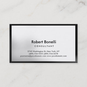 Plain Modern Consultant Business Card