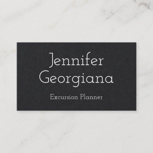Plain  Modern Excursion Planner Business Card