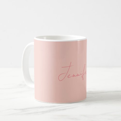 Plain Modern Handwriting Your Name Coffee Mug