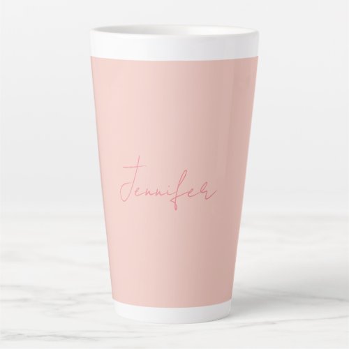 Plain Modern Handwriting Your Name Latte Mug