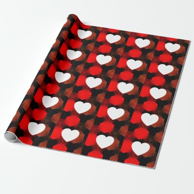 Plain Modern Love Heart Graphic Wrapping Paper