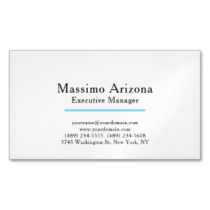 Plain Modern Minimalist  Business Card Magnet