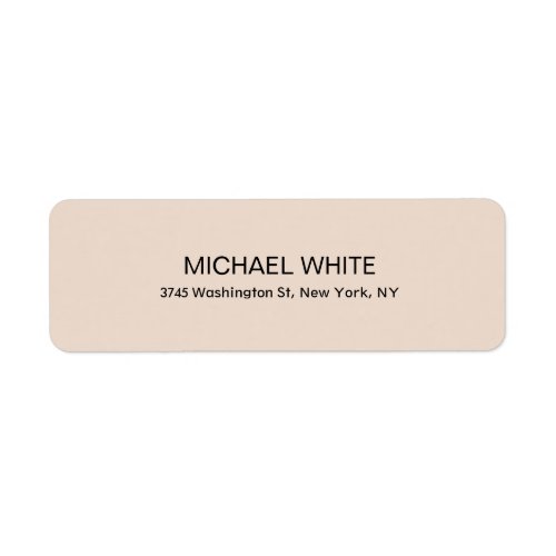 Plain Modern Minimalist Elegant Custom Label