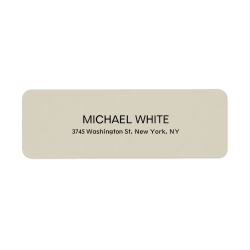 Plain Modern Minimalist Elegant Customized Label