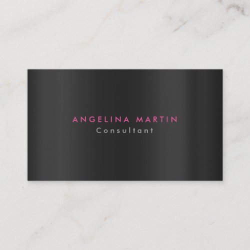 Plain Modern Minimalist Feminine Gray Original Business Card