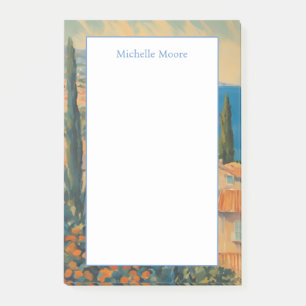 Plain Modern Minimalist Name Landscape Watercolor Post-it Notes