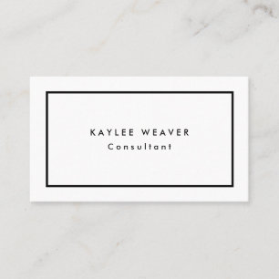 Plain Modern Minimalist Professional Business Card