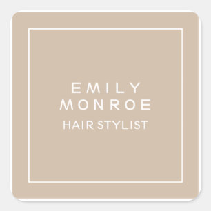 Plain Modern Minimalist Square Sticker