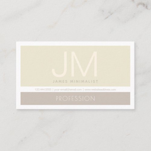 Plain Modern Minimalist  Taupe Earth_tones Business Card