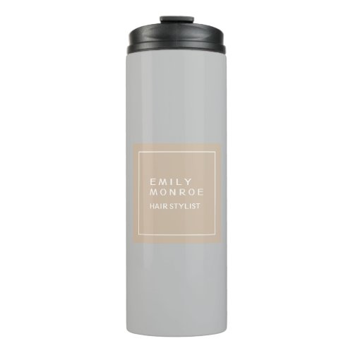 Plain Modern Minimalist Your Name Pastel Color Thermal Tumbler