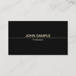 Plain Modern Professional Black Elegant Luxury Business Card