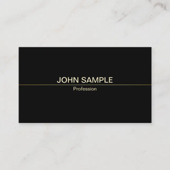 Plain Modern Professional Black Elegant Luxury Business Card | Zazzle