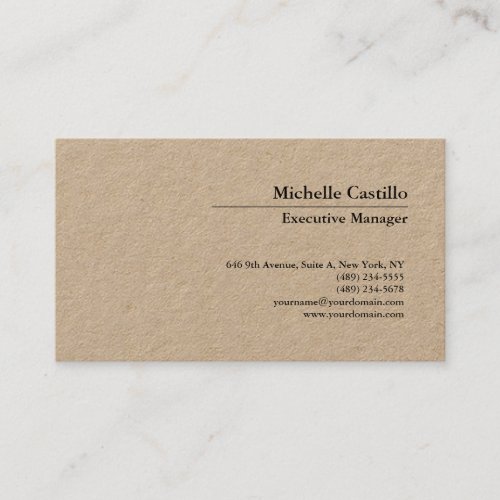 Plain Modern Professional Minimalist Business Card