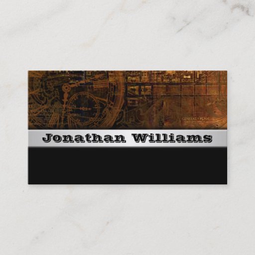Customizable Plain Modern Professional Steampunk Business Cards