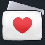 Plain Modern White Red Love Heart Graphic Laptop Sleeve<br><div class="desc">Plain Minimalist Modern Designs. They're all simple,  attractive,  unique.</div>