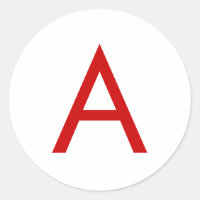 Plain Modern White Red Monogram Initial Letter