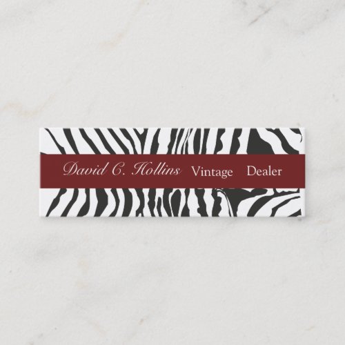 Plain Modern Zebra Business Card Template