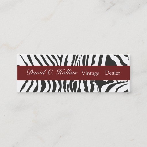 Customizable Plain Modern Zebra Business Card Template