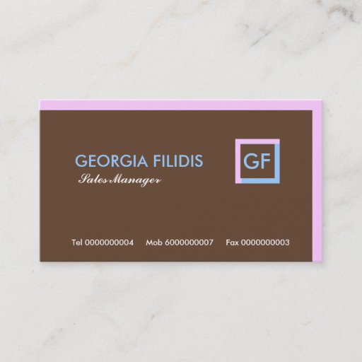 Customizable Plain Monogram Business Cards