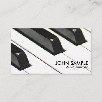 Plain Music Teacher Professional Simple Business Card by art_grande at Zazzle