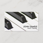 Plain Music Teacher Professional Simple Business Card at Zazzle