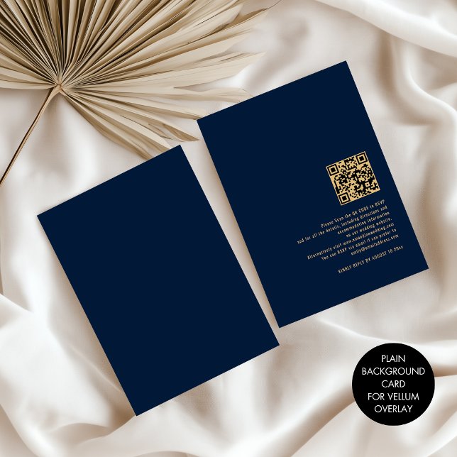 Plain Navy Blue Background for Vellum Overlay Invitation (Creator Uploaded)