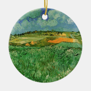 Plain Near Auvers by Vincent van Gogh Ceramic Ornament