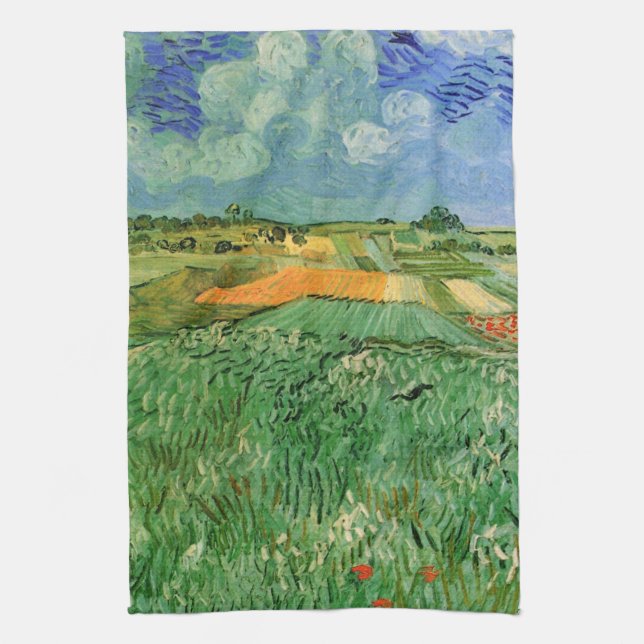 Plain Near Auvers by Vincent van Gogh Kitchen Towel (Vertical)