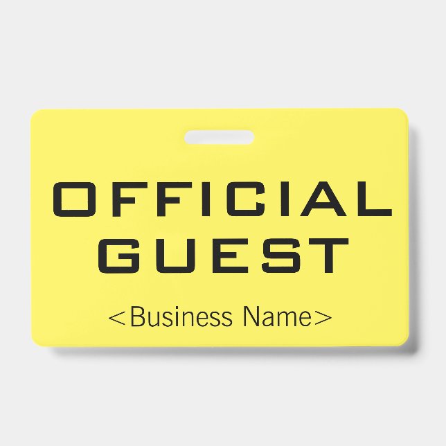 Plain "OFFICIAL GUEST" Badge (Front)