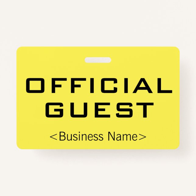 Plain "OFFICIAL GUEST" Badge (Front)