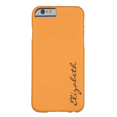 Plain Orange Background Barely There iPhone 6 Case