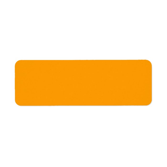 Plain Orange Background. Custom Return Address Label