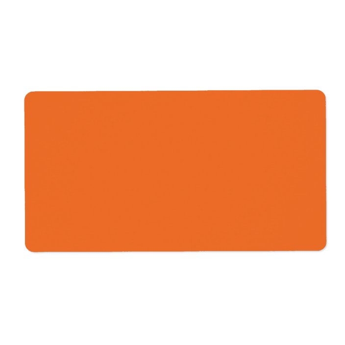 Plain orange background solid color blank label | Zazzle.com