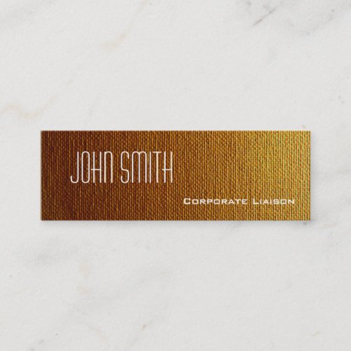 Plain Orange Canvas Slim Modern Business Cards