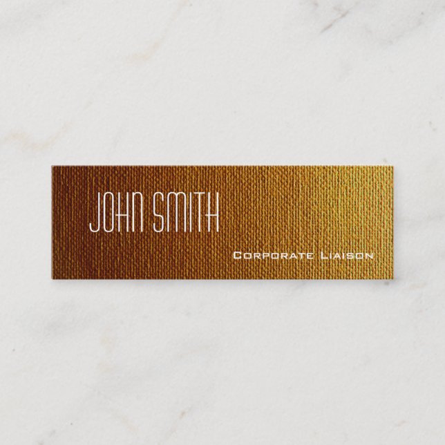 Plain Orange Canvas Slim Modern Business Cards (Front)