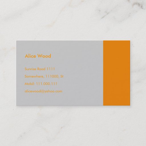 Customizable Plain Business Card