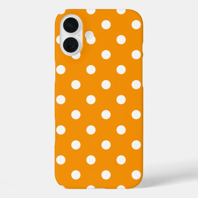 Plain Orange With Polka Dots Case-Mate iPhone Case (Back)