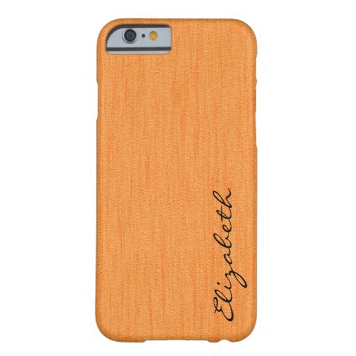 Plain Orange Wood Background Barely There iPhone 6 Case