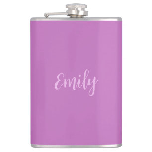 Plain Orchid & Lilac Modern Minimalist Flask