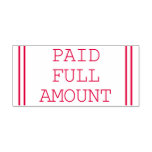 [ Thumbnail: Plain "Paid Full Amount" Rubber Stamp ]