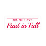 [ Thumbnail: Plain "Paid in Full" Rubber Stamp ]