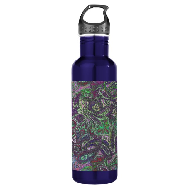 Plain Paisley 2 Water Bottle (Front)