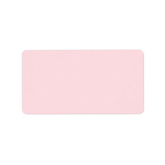 Plain pale pink background blank custom label | Zazzle.com