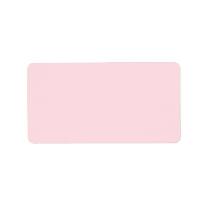 Plain pale pink background blank custom label | Zazzle.com