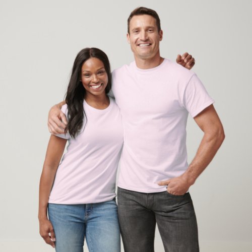 Plain Pale Pink Basic T_shirt