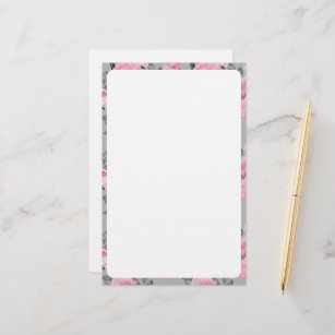 Plain paper with a floral border