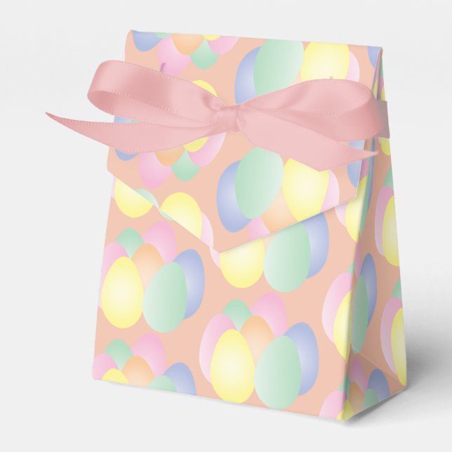 Plain pastel Easter eggs Favor Boxes (Front Side)