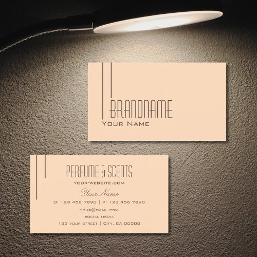 Plain Pastel Peach Modern Simple and Professional Business Card