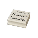 [ Thumbnail: Plain "Payment Complete" Rubber Stamp ]